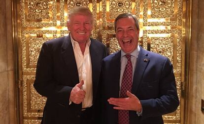 Donald Trump con Nigel Farage