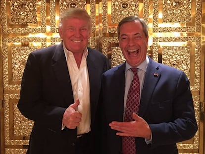 Donald Trump con Nigel Farage