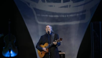 Serrat, durante el concierto del viernes pasado en Peralada.