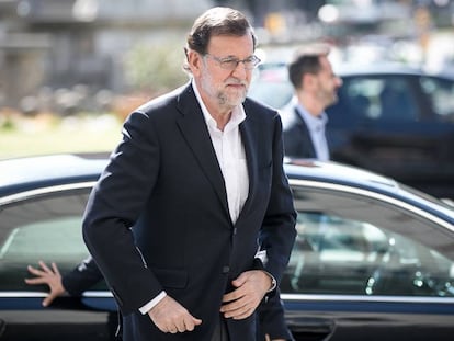 El presidente en funciones, Mariano Rajoy, el pasado sábado en Barcelona.