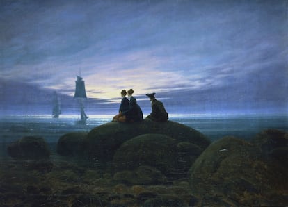 'Luna saliendo sobre el mar', obra de Caspar David Friedrich.