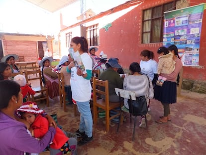 Taller en la iglesia evangélica de Sacaba, en Bolivia.