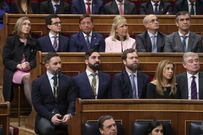 Diputados y senadores de Vox en la Cámara baja.