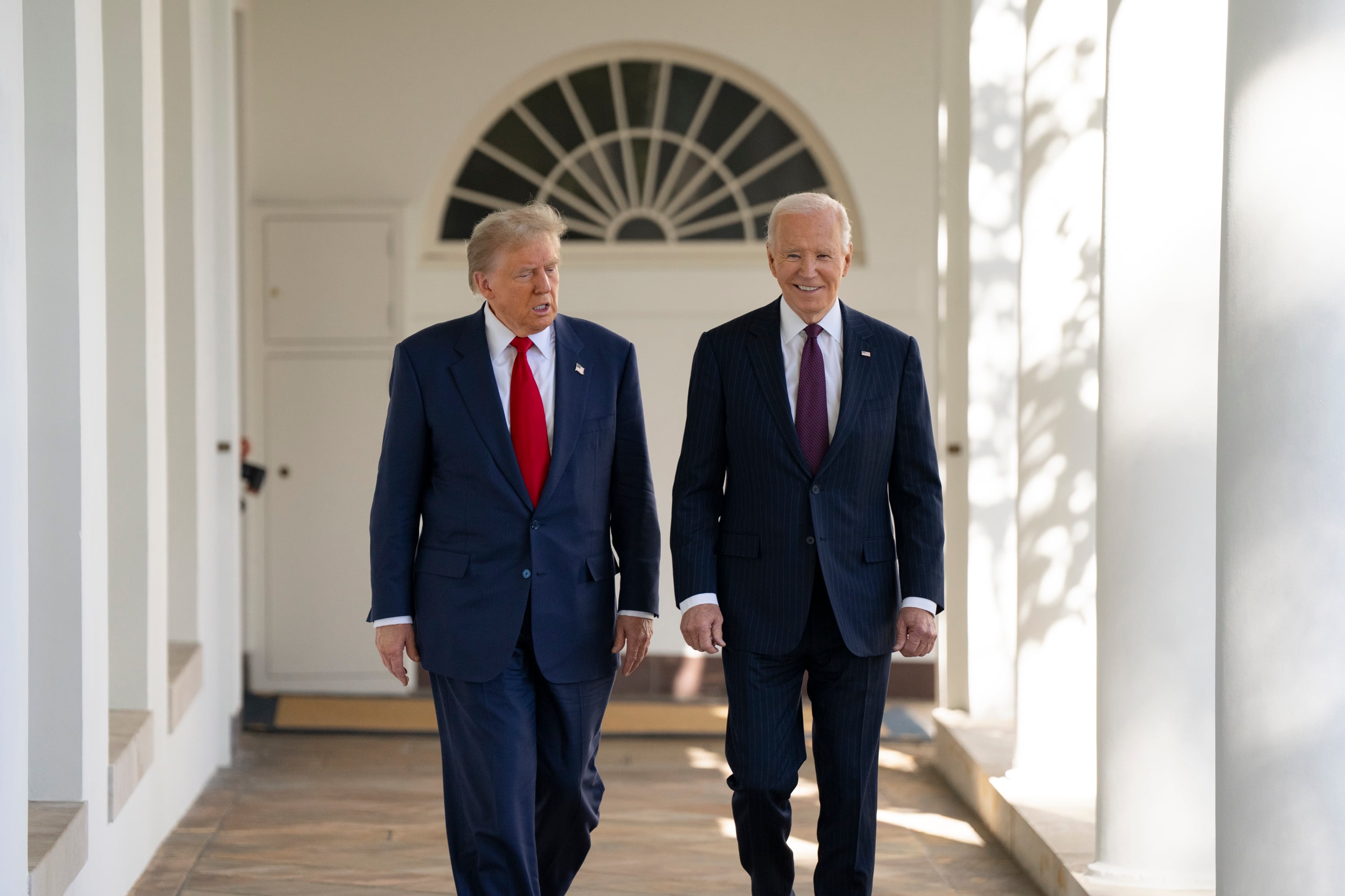 Donald Trump y Joe Biden, el miércoles en la Casa Blanca.