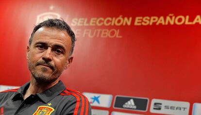 Luis Enrique, durante la conferencia de prensa previa al España-Noruega.