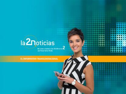 Paula Sáinz-Pardo en el anuncio de 'La 2 Noticias'.