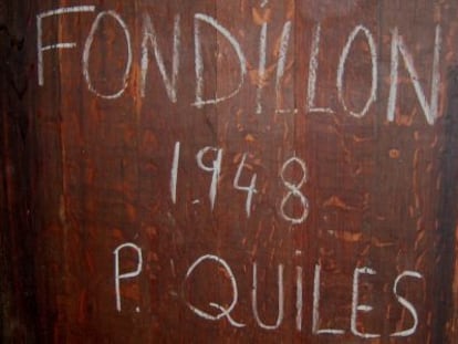 Im&aacute;genes de barricas con la solera de 1948 de Fondill&oacute;n. 