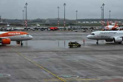 Aeropuerto Berlín-Brandenburgo Willy Brandt, en Schoenefeld (Alemania), en octubre.