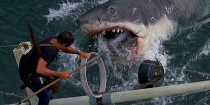 Secuencia de la película 'Tiburón', de Steven Spielberg.