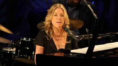 Diana Krall en un concierto en San Sebastián en 2008.