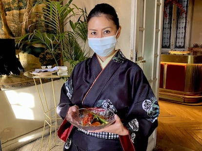 La cocinera japonesa Yoko Hasei, en el espacio Leblanc.