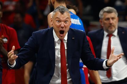 Jasikevicius lamenta una jugada durante la pasada Final Four de Belgrado.