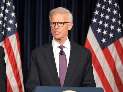 'Washington Post; publisher Fred Ryan speaks at the Ronald Reagan Presidential Library in Simi Valley, California