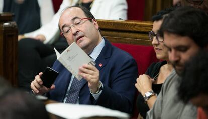Miquel Iceta en el Parlament, en 2017.