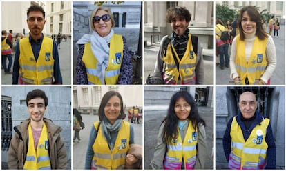 Varias de los personas que forman parte de Voluntarios por Madrid.