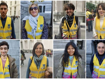 Varias de los personas que forman parte de Voluntarios por Madrid.