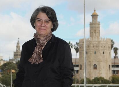 La escritora Matilde Asensi, durante la presentación internacional de su última novela, Venganza en Sevilla.