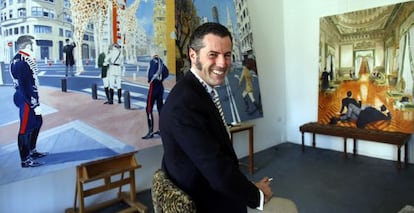 Ignacio Goitia en su estudio de Bilbao.