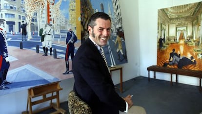 Ignacio Goitia en su estudio de Bilbao. 