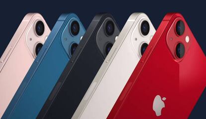 Gama de colores de iPhone 13.