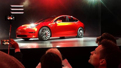 La presentación del Model 3 hace tres años.