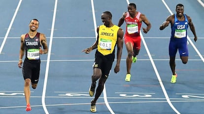 Bolt vence a De Grasse em sua série dos 200m