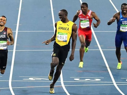 Bolt vence a De Grasse em sua série dos 200m