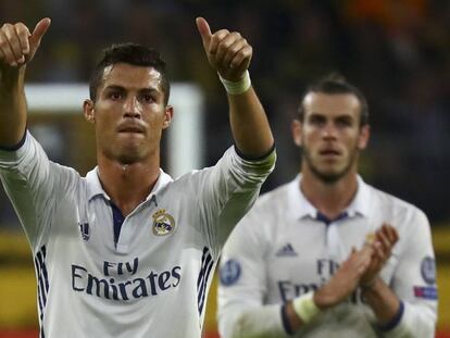 Cristiano Ronaldo celebra un gol en Dortmund.