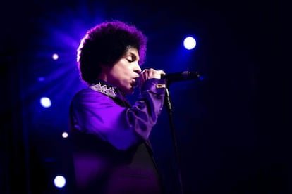 El artista estadounidense Prince en el Festival de Jazz de Montreux, en Suiza, en 2007.