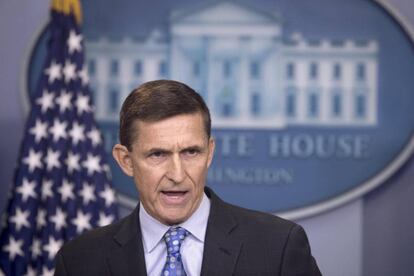 Michael Flynn, ex-assessor de Segurança Nacional do presidente Donald Trump, na Casa Branca.