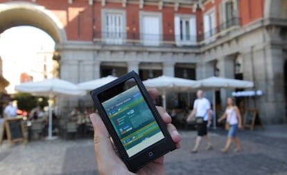 Wifi gratis en la Plaza Mayor de Madrid.