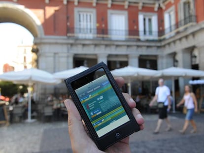 Wifi gratis en la Plaza Mayor de Madrid.