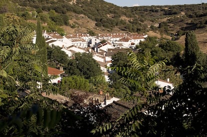 Las casas encaladas y los tejados de teja, de Olmeda de las Fuentes, recuerdan los típicos pueblos blancos de Andalucía.