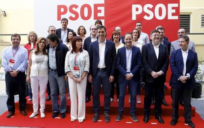 Foto de familia del último Comité Federal del PSOE.
