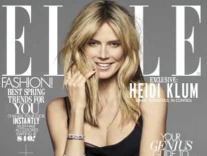 Heidi Klum en la portada de la edición de abril de 'Elle'.