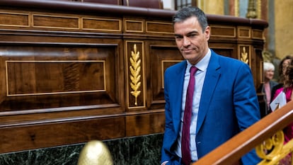 Spanish Prime Minister Pedro Sánchez in Congress on Wednesday.