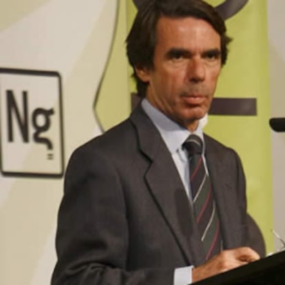 El ex presidente del Gobierno José María Aznar, durante su intervención en la convención Kárate Inmobiliario, de Noteges el pasado mes de noviembre