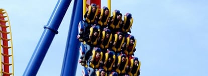 Montaña rusa del Parque Warner en San Martín de la Vega (Madrid)