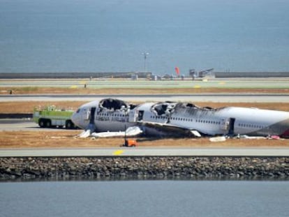 El Boeing 777 estrellado en San Francisco.