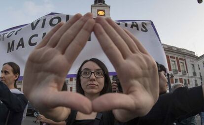Concentración feminista el pasado septiembre en la Puerta del Sol.