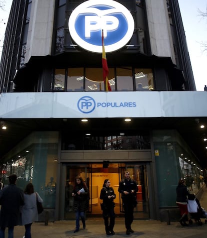 Sede del PP en la calle Génova de Madrid.