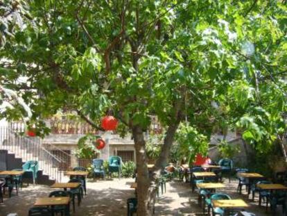 La terrassa de l'Antic Teatre.