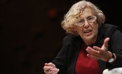 La alcaldesa madrile&ntilde;a, Manuela Carmena, durante un acto.