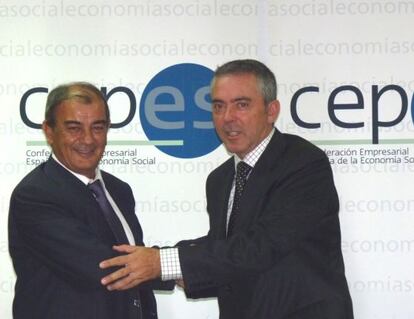 Firma del acuerdo entre Laboral Kutxa y Cepes.