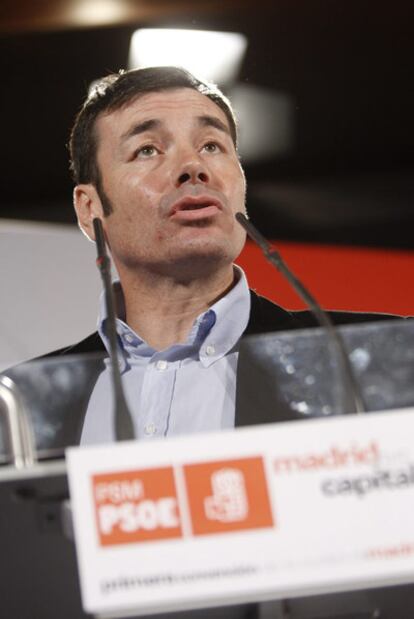 Tomás Gómez en una convención del PSM, en 2009.