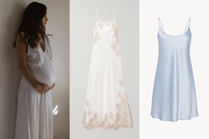 De izquierda a derecha, camisones de la firma australiana Helene the Label, Carine Gilson y La Perla.