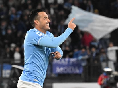 Pedro celebra su último gol con el Lazio ante el Cagliari el pasado 2 de diciembre.