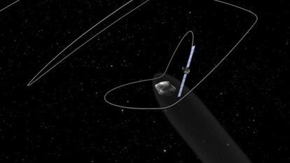 Trayectoria de la nave `Rosetta&acute;para ponerse en &oacute;rbita del cometa.