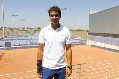Rafael Nadal, el lunes durante la presentación de las instalaciones del centro de "Es Centre Tennis & Padel". 