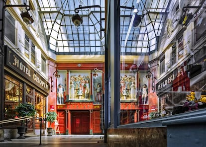 El Passage Jouffroy, con el hotel Chopin (a la izquierda).